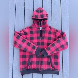Vintage Tony Hawk Full Zip Hoodie Men’s XL? Plaid Black Red Fleece Lined
